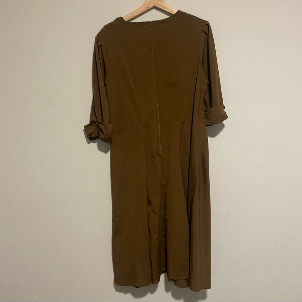 Hell Bunny Vixen Brown Vintage Inspired Retro Dress, Size 2XL - Picture 3 of 4
